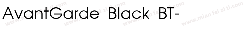 AvantGarde Black BT字体转换